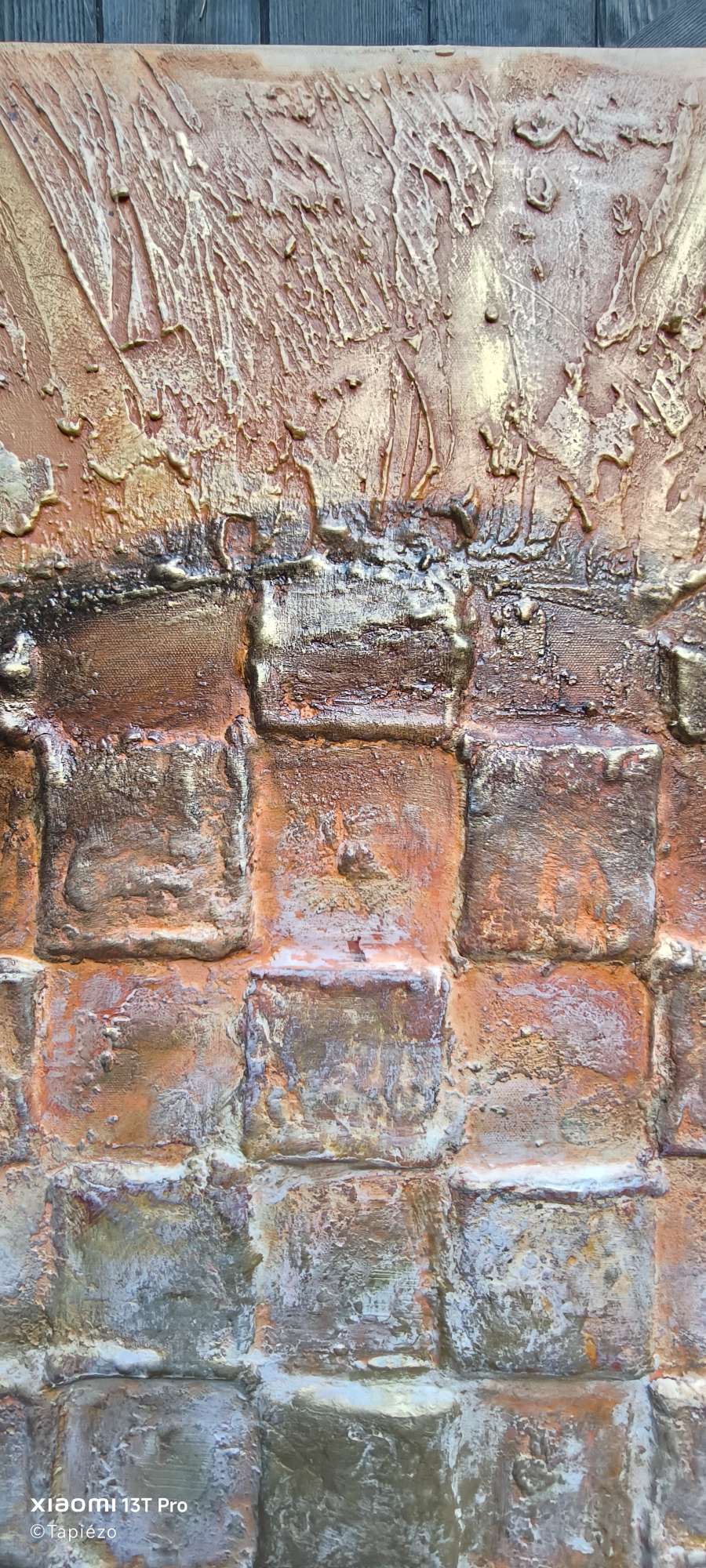 Infini Cosmique Solaire Ocre - Hommage à Victor Vasarely - Boundlessness